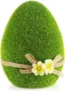 com-four® 2x Dekofigur - Osterhase und Osterei mit Schleife Produktbild-Vorschau 1