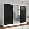 ORAVELLE 200 cm Weiß / Schwarz 3-türiger Kleiderschrank mit Produktbild-Vorschau 1