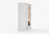 FRENCE Schwebetürenschrank Kleiderschrank 150 cm Weiß Produktbild-Vorschau 5