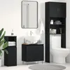 Möbel Waschbeckenunterschrank Schwarz Eiche 58x33x60 cm Produktbild-Vorschau 1