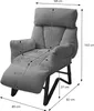 ML-Design Relaxsessel Grau Wohnzimmersessel mit Leinenbezug Produktbild-Vorschau 7