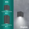 Braytron Wandleuchte Außen Anthrazit Eckig Modern IP44 GU10 Produktbild-Vorschau 3