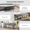 HOMCOM Polsterbank Sitzbank Bettbank, Flurbank, X-Muster, Produktbild-Vorschau 6
