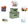A collage of product images showcasing storage boxes and items that can be stored in them. Produktbild-Vorschau