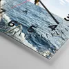 Wanduhr - Quadrat - Glasuhr - Meer Kreuzfahrt Segel - Produktbild-Vorschau 5