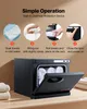 An instructional diagram showing the steps to use a towel warmer, with a product shot of the towel warmer below. Produktbild-Vorschau