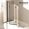 EMKE Sprchový kout 130 x 140 cm Matný černý rám Vanová Náhled obrázku produktu 13