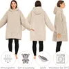 Hoodie Decke mit Ärmeln - Plüsch Sherpa Deckenpullover Produktbild-Vorschau 4