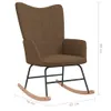 vidaXL Chaise à bascule Marron Tissu Voir les images du produit 13