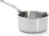 A stainless steel saucepan with a handle, shown against a white background. Voir les images du produit