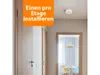 A hallway with doors and a smoke detector on the ceiling. Produktbild-Vorschau