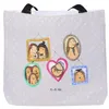 Mr. & Mrs. Panda Tote Bag Igel Familie - Grau Pastell - Produktbild-Vorschau 1