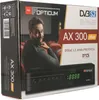 A product box for a satellite receiver, featuring a man in a cinema setting. Produktbild-Vorschau