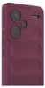 A close-up, angled view of the back of a burgundy smartphone case. Produktbild-Vorschau