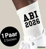 Huuraa Uni Socken ABI 2026 Abitur 42/46 White Baumwolle Produktbild-Vorschau 2