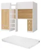 Hochbett mit Kleiderschrank & Schreibtisch - 90 x 190 cm - Produktbild-Vorschau 1