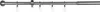 A metal curtain rod with rings, shown horizontally against a white background. Produktbild-Vorschau