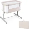 COSTWAY 3 in 1 Beistellbett, Reisebett Baby mit Matratze, Produktbild-Vorschau 1