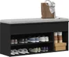 vidaXL Lavica na topánky čierna 102x30,5x45 cm Materiál na Náhľad obrázku produktu 2
