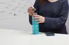 Trinkflasche Silikon türkis 500ml Glas Produktbild-Vorschau 3