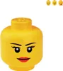 LEGO Aufbewahrungskopf STORAGE HEAD GIRL S 2 Liter gelb Produktbild-Vorschau 14