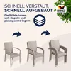 CASARIA® Lot de 4 Chaise Salle a Manger en Polyrotin Crèmes Voir les images du produit 4