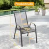 GIHAUVIA 4er Set Gartenstühle Stapelbar robustem Produktbild-Vorschau 2