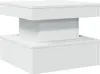 vidaXL Couchtisch mit LED-Leuchten Weiß 50x50x40 cm Produktbild-Vorschau 4