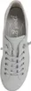 A top-down view of a white sneaker. Voir les images du produit