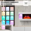 Cheminée électrique BALDERIA Ida – Cheminée murale - Blanc Voir les images du produit 4
