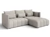 AX LIVING Beige Ecksofa mit Schlaffunktion und Bettkasten Produktbild-Vorschau 2