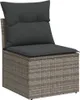 vidaXL 8-tlg. Garten-Sofagarnitur mit Kissen Grau Poly Produktbild-Vorschau 5