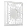 A white plastic grate or cover with a grid pattern and a circular indentation in the center, shown from a slightly elevated angle against a white background. Náhľad obrázku produktu