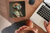 MuchoWow® Mauspad Mousepad Frau - Blumen - Orange - Porträt Produktbild-Vorschau 3