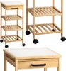 Küchenwagen aus Bambus KESPER, 34 x 34 x 73 cm Produktbild-Vorschau 7