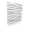 A white 3D wall panel with a wave-like texture, shown against a white background. Podgląd zdjęcia produktu