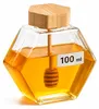 Zeshoekige houten fles met roerder, 100 ml Productafbeelding-voorbeeld 6
