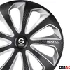 Radkappen Schwarz/Silber Carbon Radzierblenden Radblenden Produktbild-Vorschau 11