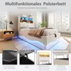 Merax Polsterbett aus Leinen 90x200cm mit LED-Beleuchtung, Produktbild-Vorschau 6