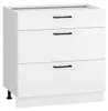 Küchenunterschrank 3 Schubladen 80 cm - Weiß glänzend - Produktbild-Vorschau 1