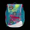 A colorful backpack with tie-dye pattern and patches. Produktbild-Vorschau