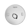 The back of a round LED mirror with a power cord and mounting hardware visible. Anteprima dell’immagine prodotto