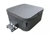 A gray hot tub with a cover and steps, isolated on a white background. Anteprima dell’immagine prodotto
