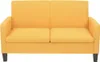 vidaXL Pohovka pro 2 osoby 135x65x76 cm žlutá Náhled obrázku produktu 1