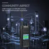 A digital illustration of a walkie-talkie with a city skyline in the background, connected by lines to user icons. Produktbild-Vorschau