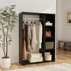 Armoire 'Nesbyen' avec barre de penderie noir Voir les images du produit 1