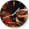 Wanduhr - Rund - Glasuhr - Frühstück Schokolade Kaffee Produktbild-Vorschau 1