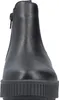 A black Rieker women's ankle boot with a platform sole is shown from the front against a white background. Voir les images du produit