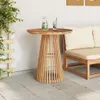 vidaXL Table de jardin à manger brune 70 x 70 x 75 cm teck Voir les images du produit 4