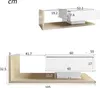 Merax Couchtisch mit Schublade und Glastischplatte, Produktbild-Vorschau 7